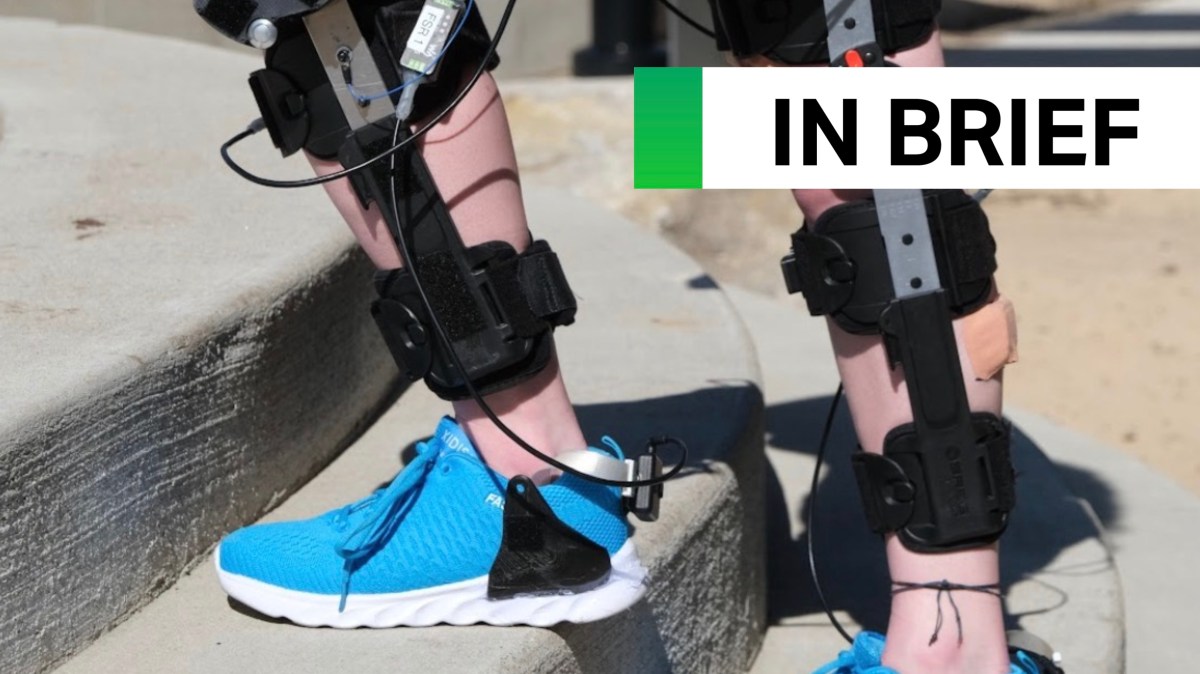 This robotic knee exoskeleton is made from consumer braces and drone motors